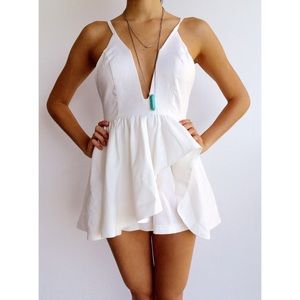 White skort romper