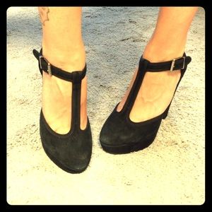 ALDO Suede T- Strap Heels