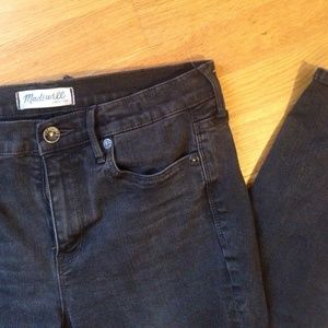 Madewell black ankle jeans, size 28