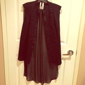 Bcbgmaxazria black button up shirt