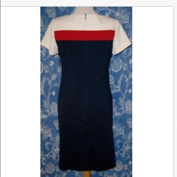 Chetta B Navy Blue Colorblock Dress - Picture 2 of 4