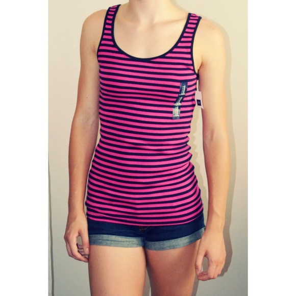 Gap Pink and Navy Blue Tank
