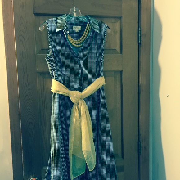 TALBOTS BLACK & WHITE DRESS - Picture 3 of 3