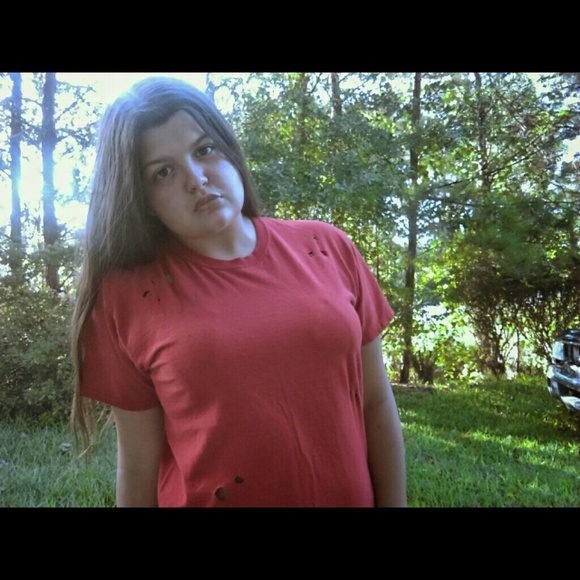 !CUSTOMIZED! Edgy Distressed Tee - Picture 2 of 3