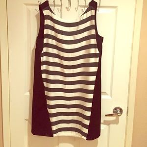 Zara basic black and white dress