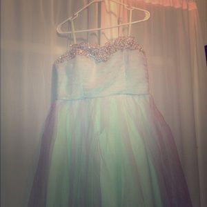 Mint Green and Lilac prom dress