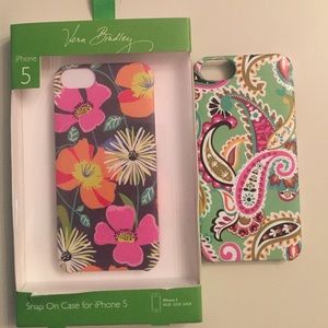 Two Vera Bradley iPhone cases