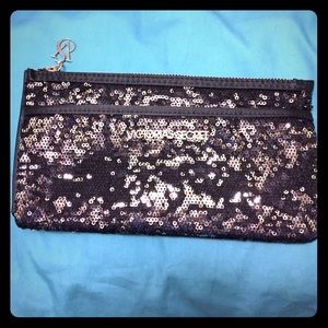 Victoria's Secret black sequin clutch