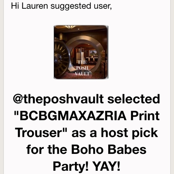 🔴SOLD HP🎉8.17.15 "Boho Babes Party"~BCBG Trouser - Picture 4 of 4