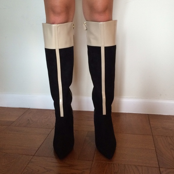 NEW Derek Lam "Mila" suede & leather wedge boots - Picture 2 of 4