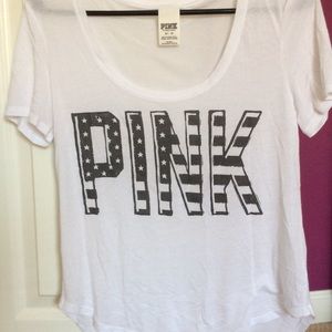 Pink American Flag Tee