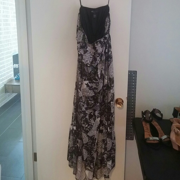 Strapless Maxi Dress with Ruffle Top