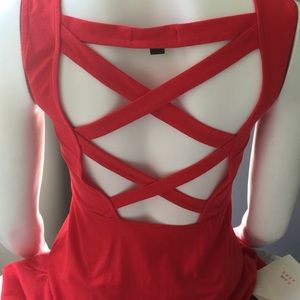 Cherry red skater skirt dress