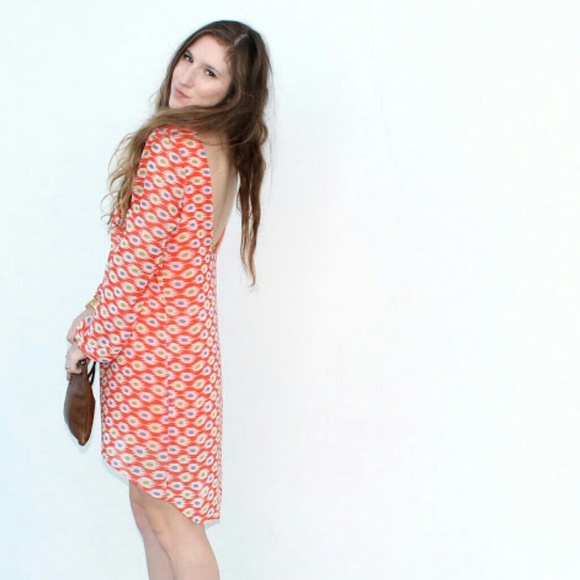 Orange Print Dress