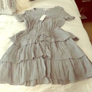Piperlime grey ruffled dress