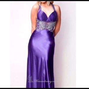 Purple Dress With Open Back