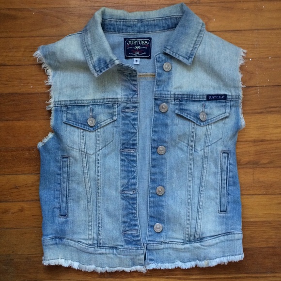 Cute girly punky Jean vest. Worn once!