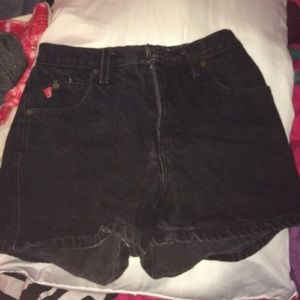 Black high waisted shorts