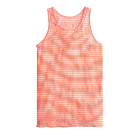 J. Crew striped linen tank top Sz L NWT