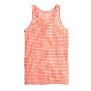J. Crew striped linen tank top Sz L NWT
