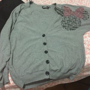 SOLD ✖️Forever21 Grey Minnie Mouse Cardigan
