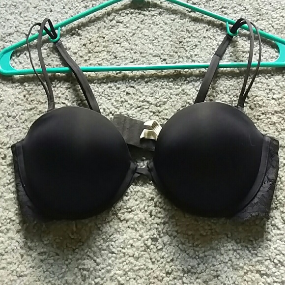 Black with lace detail 34B super push up bra