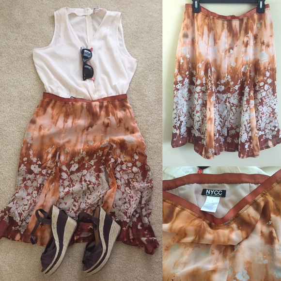 Floral print skirt for summer