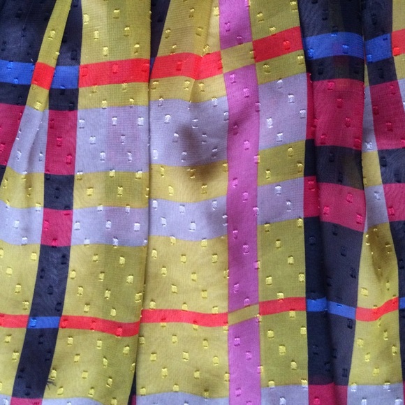 Jessica Simpson pleated chiffon plaid skirt - Picture 2 of 2