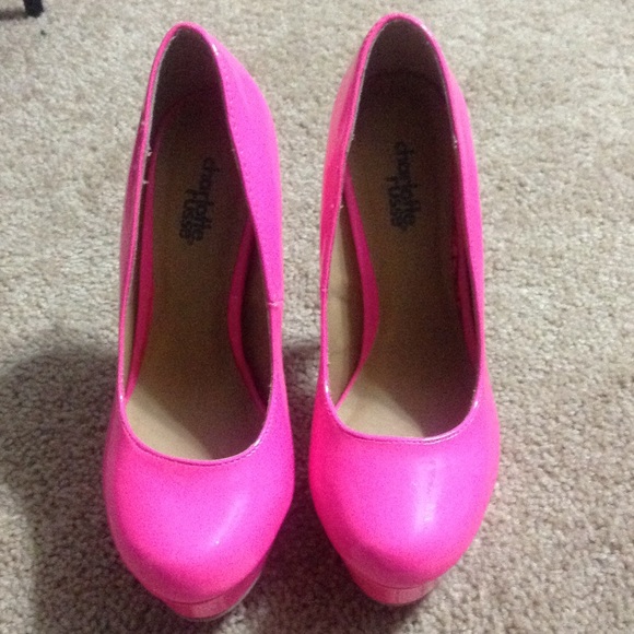 Hot pink Charlotte Russe heels.