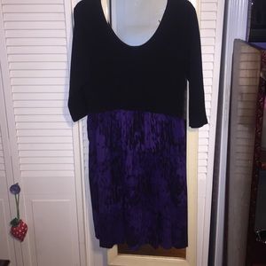 Torrid Black and Purple dress.