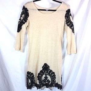 BEIGE Charming Charlie SWEATER DRESS