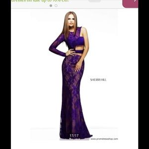 Sherri Hill one sleeve prom dress