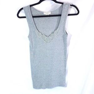 GRAY Banana Republic RIBBED TANK