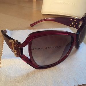 Marc Jacobs Oversized Burgundy Sunglasses NWOT