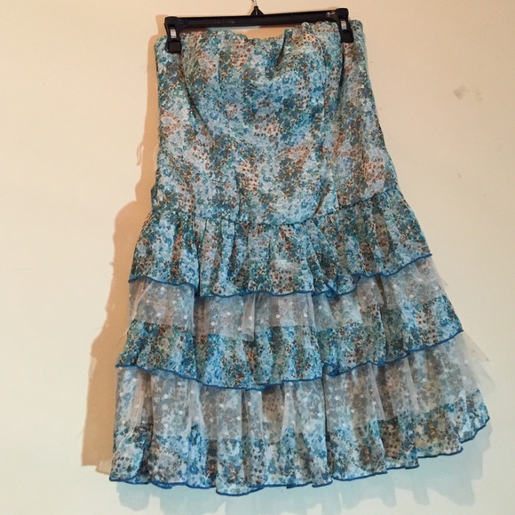 🎀for sale🎀 blue lace pattern dress