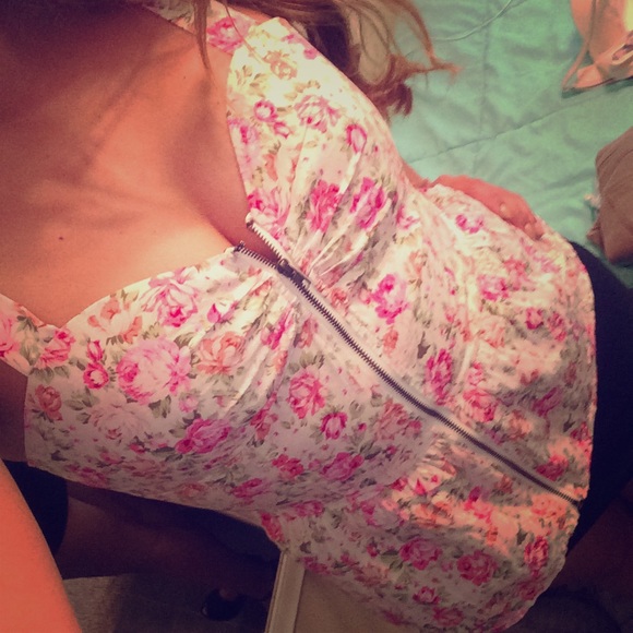 Flower Peplum Top