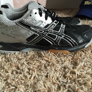 Black Asic Gel Volleyball Shoes