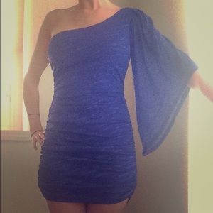 Teeze Me One-Shoulder Blue Party Dress