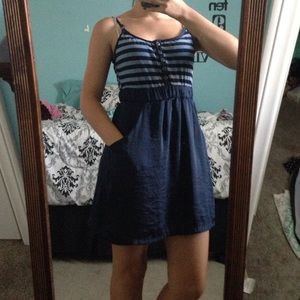 Blue Striped Dress 👗