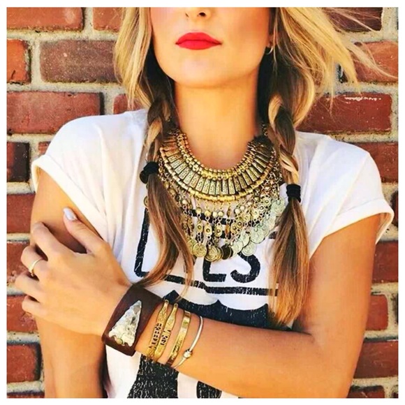 ✌️ANTALYA Turkish Gypsy Coin Necklace Golden NEW