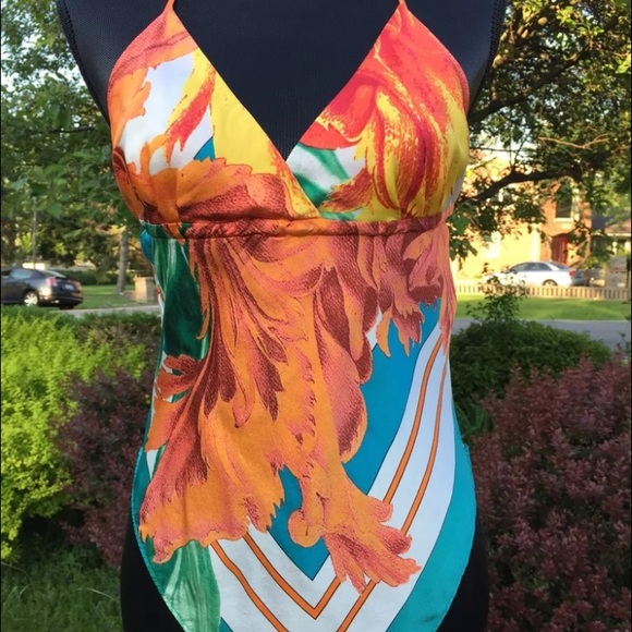 ❤️sold❤️Auth. Roberto Cavalli silk top IT-42