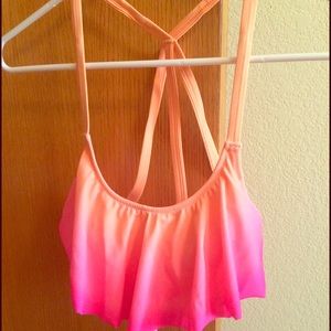 Small PINK ombré bandaue swimsuit top.