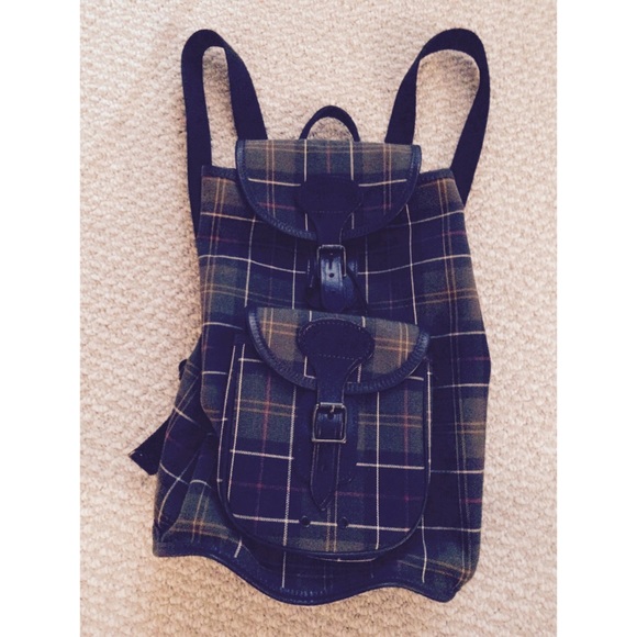 Barbour Handbags - NWOT Vintage Barbour Plaid Backpack