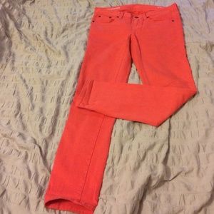Jcrew toothpick ankle jeans