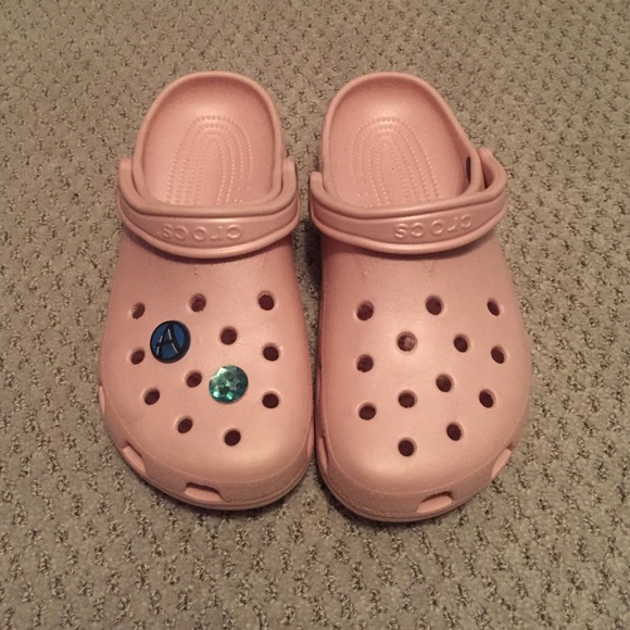 Pink crocs