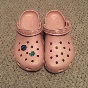 Pink crocs