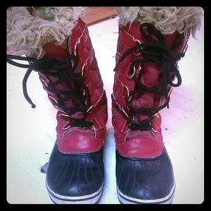 Sorel red winter boots