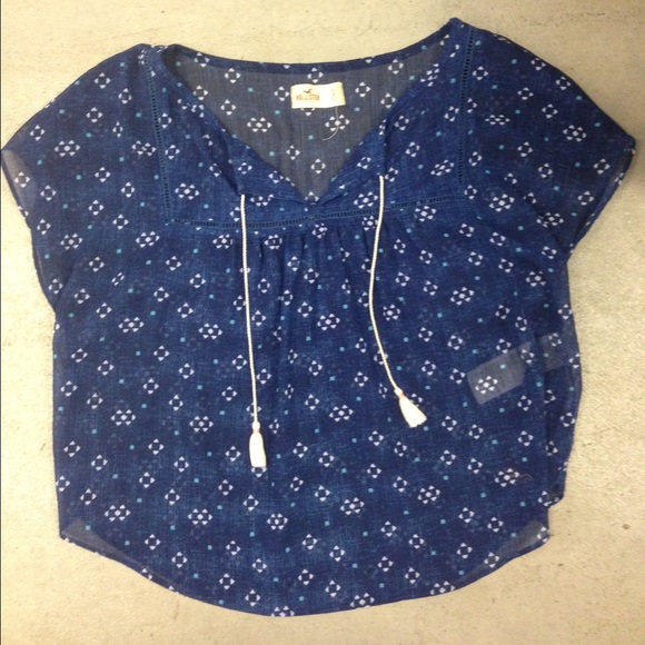 Blue Patterned T-shirt