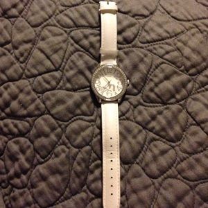 Guess White Band Watch
