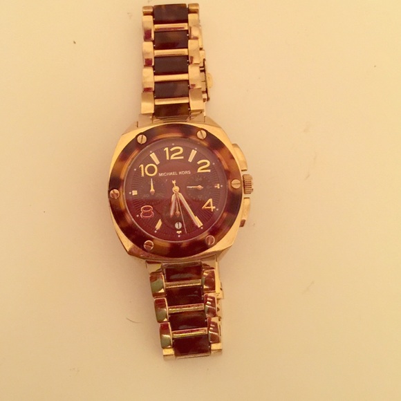 Michael Kors watch Gold with tortoise shell accent